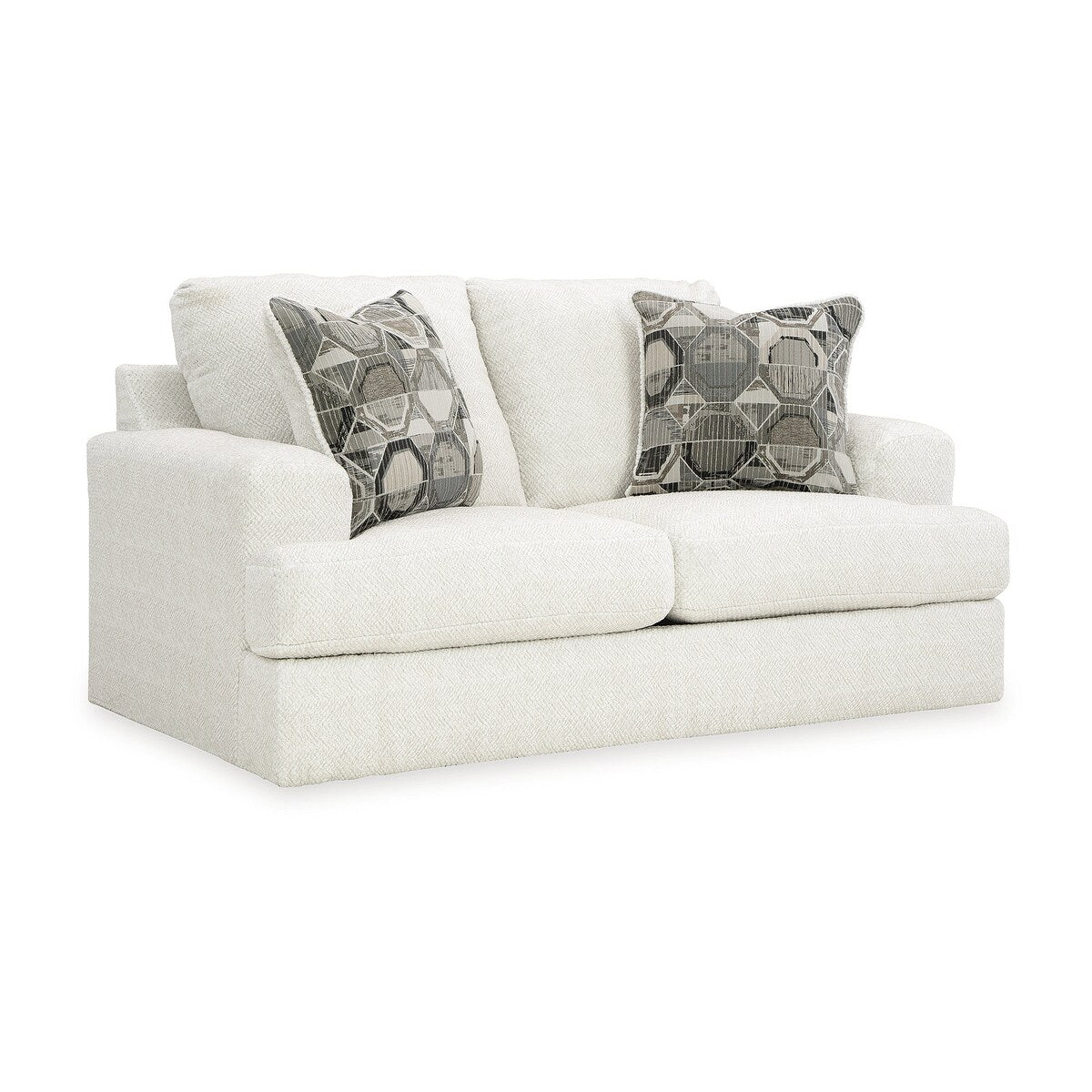 Signature Design by Ashley Karinne White Loveseat - 70"W x 41"D x 39"H