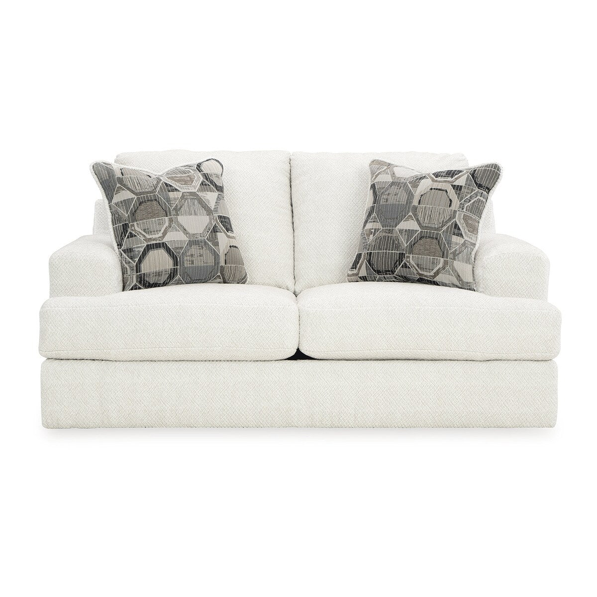Signature Design by Ashley Karinne White Loveseat - 70"W x 41"D x 39"H
