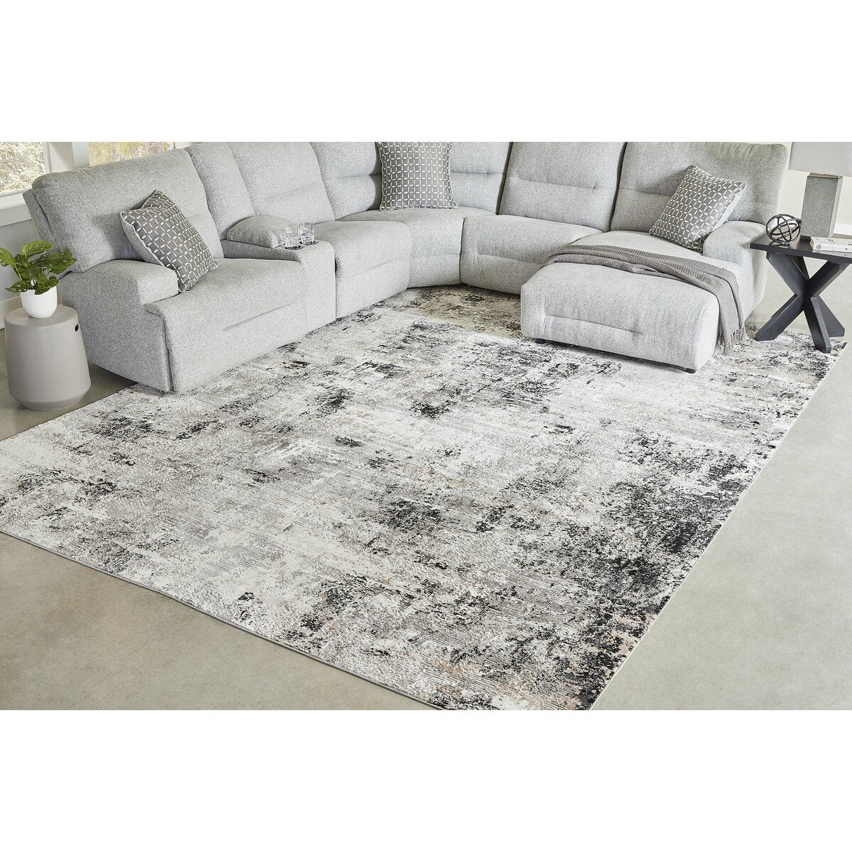 Signature Design by Ashley Langwell Black/Gray Rug