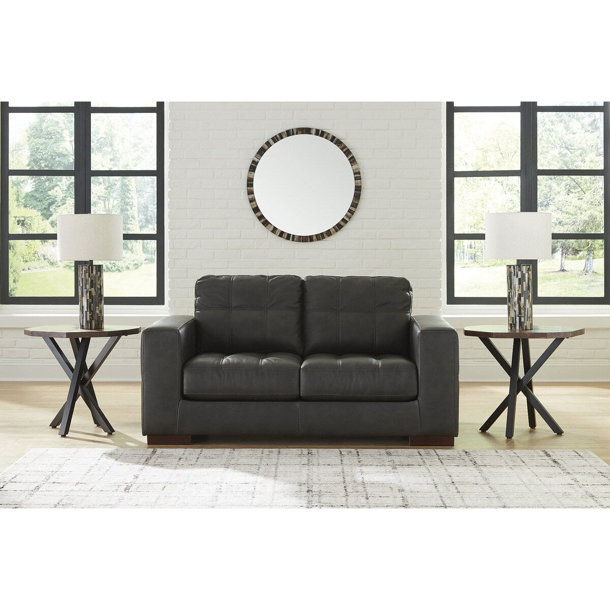 Signature Design by Ashley Luigi Thunder Loveseat - 70"W x 41"D x 35"H