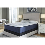Signature Design by Ashley Mt Dana Firm White/Blue 2-Piece Mattress Package