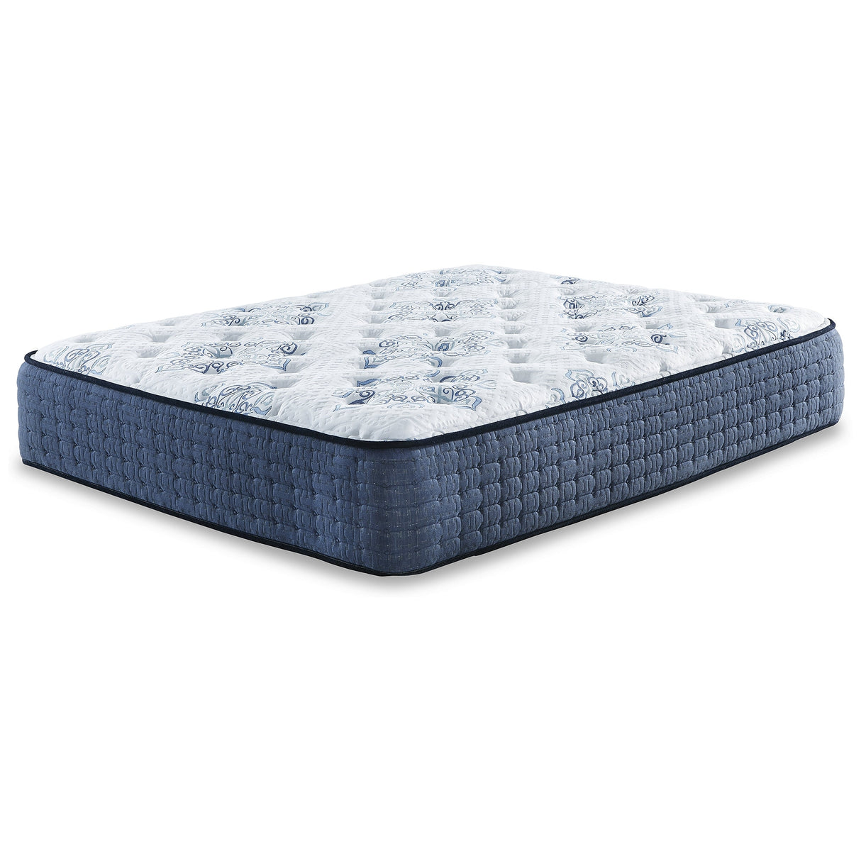 Signature Design by Ashley Mt Dana Firm White/Blue 2-Piece Mattress Package