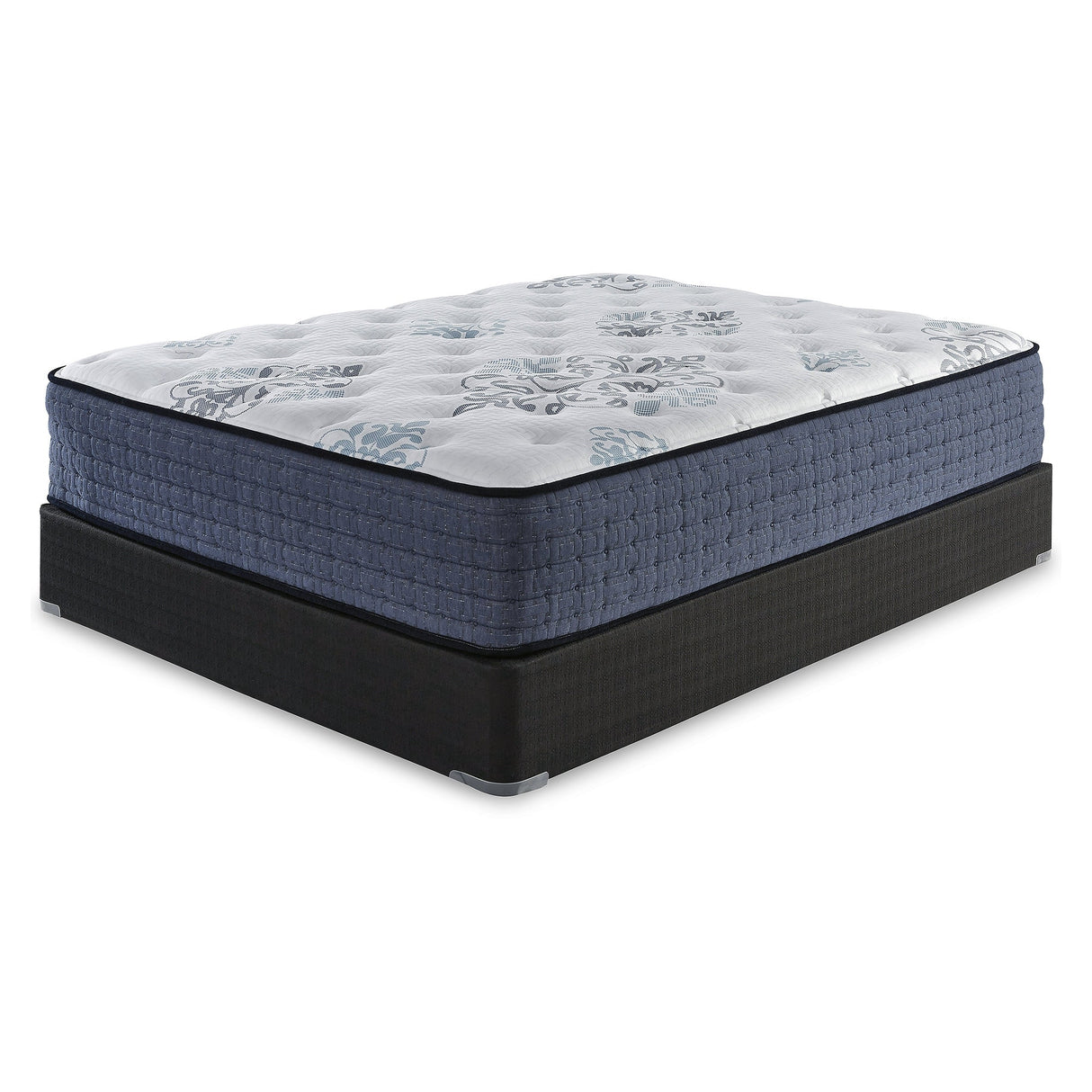 Signature Design by Ashley Mt Dana Firm White/Blue 2-Piece Mattress Package