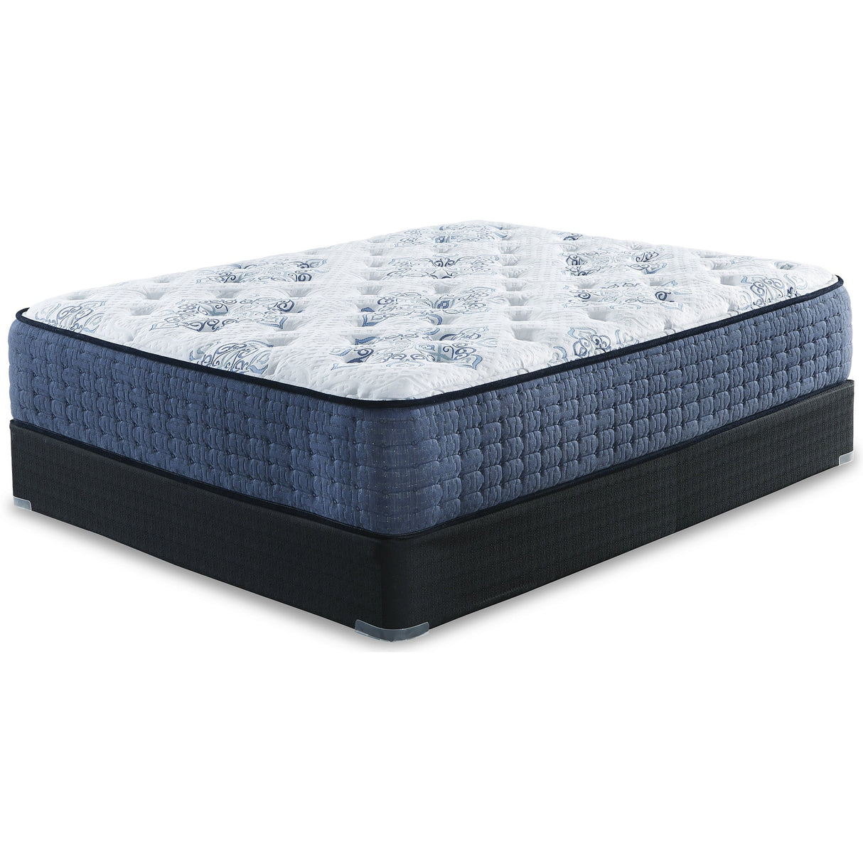 Signature Design by Ashley Mt Dana Firm White/Blue 2-Piece Mattress Package