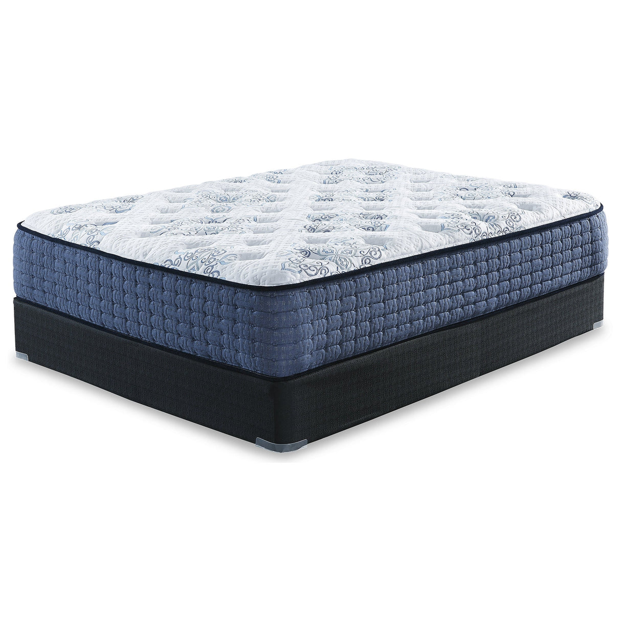Signature Design by Ashley Mt Dana Plush White/Blue 2-Piece Mattress Package