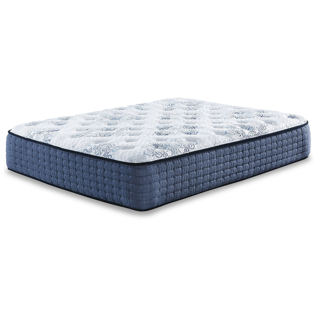 Signature Design by Ashley Mt Dana Plush White/Blue 2-Piece Mattress Package