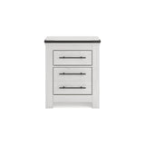 Signature Design by Ashley Schoenberg White/Black 2 Drawer Nightstand
