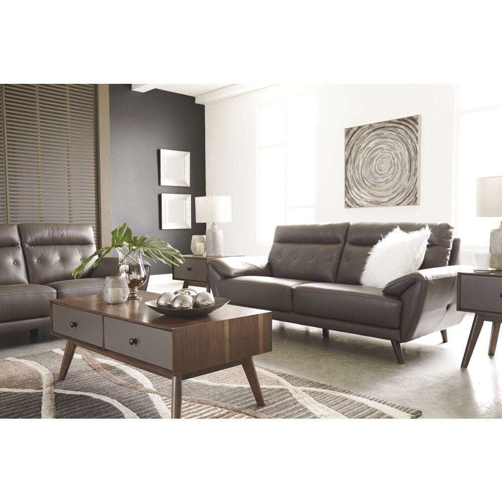 Signature Design by Ashley, Sissoko Contemporary Gray Sofa