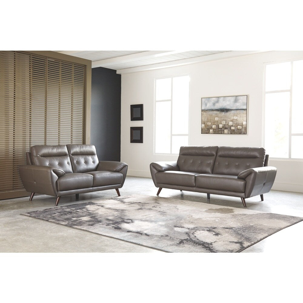 Signature Design by Ashley, Sissoko Contemporary Gray Sofa