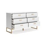 Signature Design by Ashley Socalle White/Gold Dresser