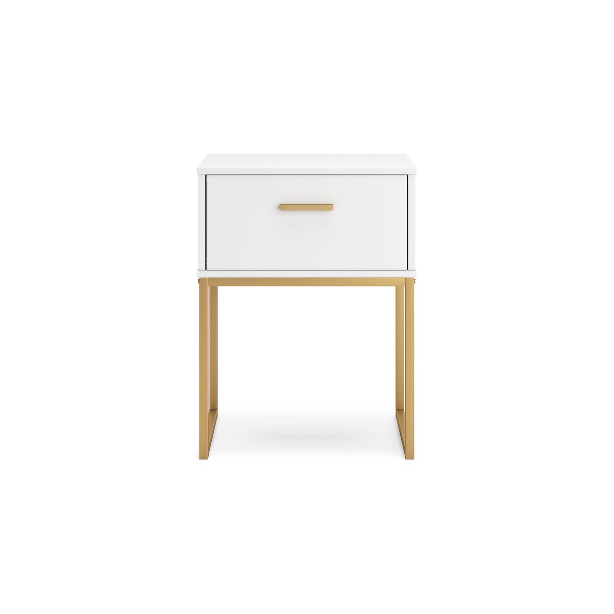 Signature Design by Ashley Socalle White/Gold Nightstand