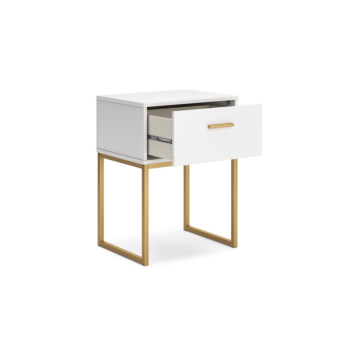 Signature Design by Ashley Socalle White/Gold Nightstand