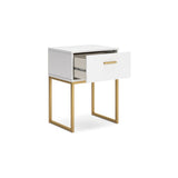 Signature Design by Ashley Socalle White/Gold Nightstand