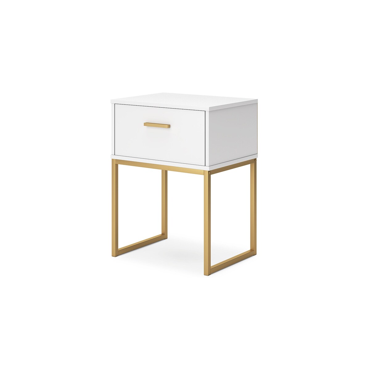 Signature Design by Ashley Socalle White/Gold Nightstand