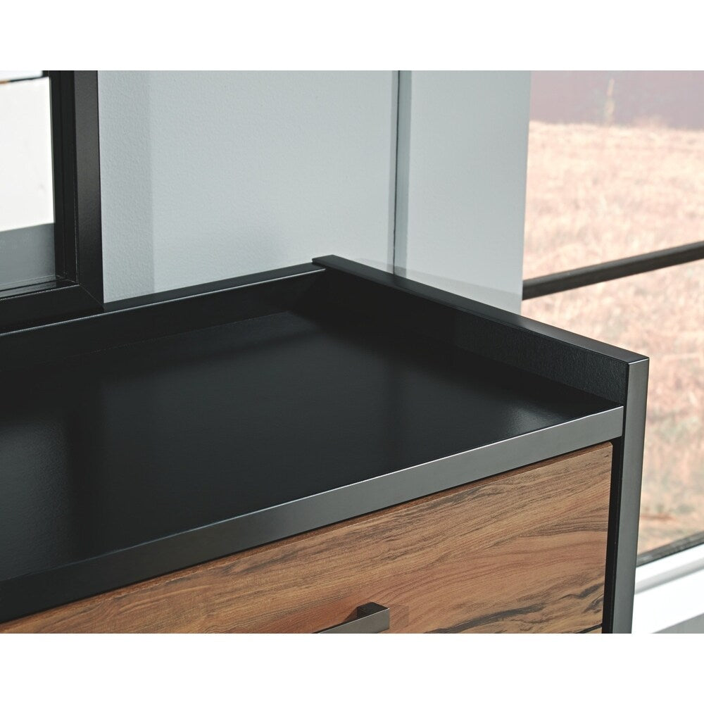 Stavani Black One Drawer Night Stand