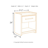 Stavani Black One Drawer Night Stand