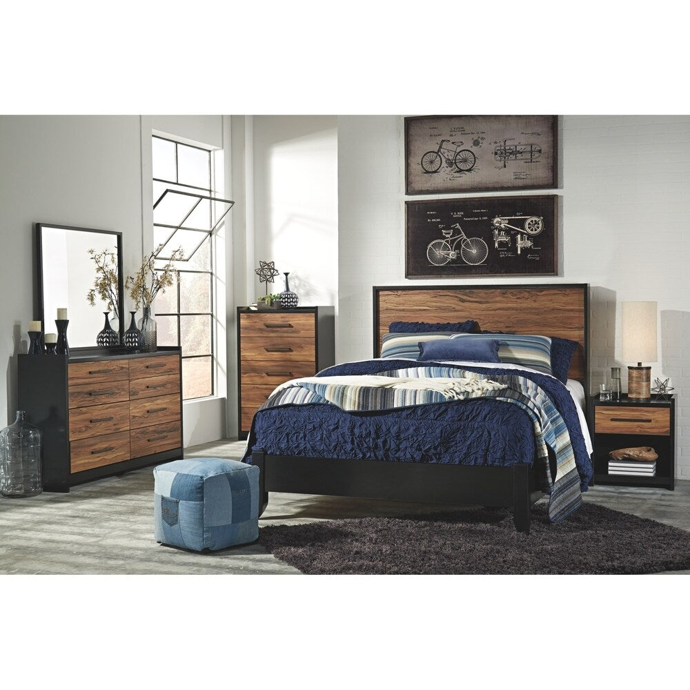 Stavani Black One Drawer Night Stand