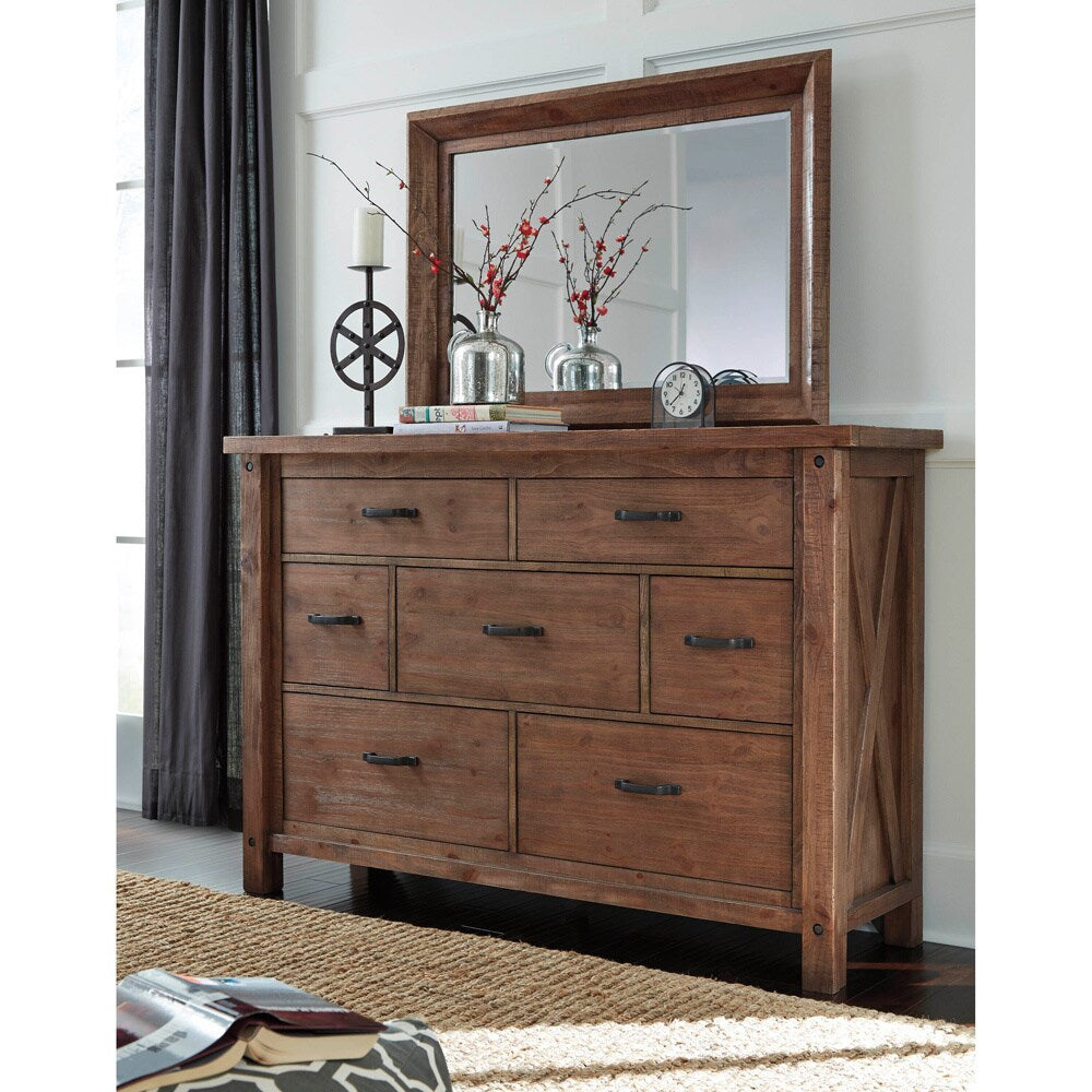 Signature Design by Ashley Tamilo Gray/Brown Dresser-mirror Combination