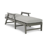 Signature Design by Ashley Visola Outdoor Poly All Weather Chaise Lounge with Cushion - 32.75" W x 78" D x 24.38" H