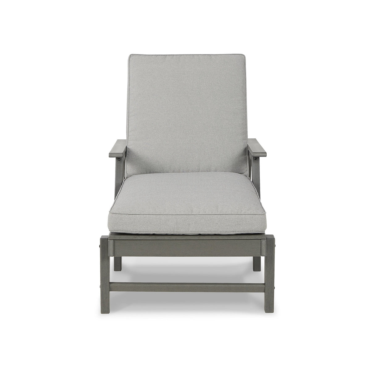 Signature Design by Ashley Visola Outdoor Poly All Weather Chaise Lounge with Cushion - 32.75" W x 78" D x 24.38" H