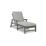 Signature Design by Ashley Visola Outdoor Poly All Weather Chaise Lounge with Cushion - 32.75" W x 78" D x 24.38" H