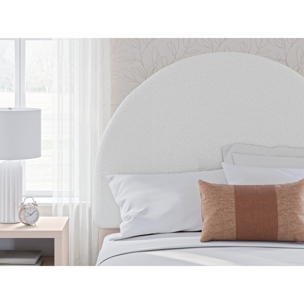 Signature Design by Ashley Wistenpine Cream Full Upholstered Panel Headboard