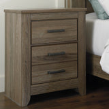 Zelen Two Drawer Grey Night Stand
