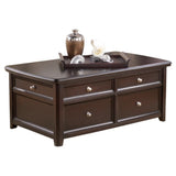 Carlyle Contemporary Lift Top Cocktail Table Almost Black