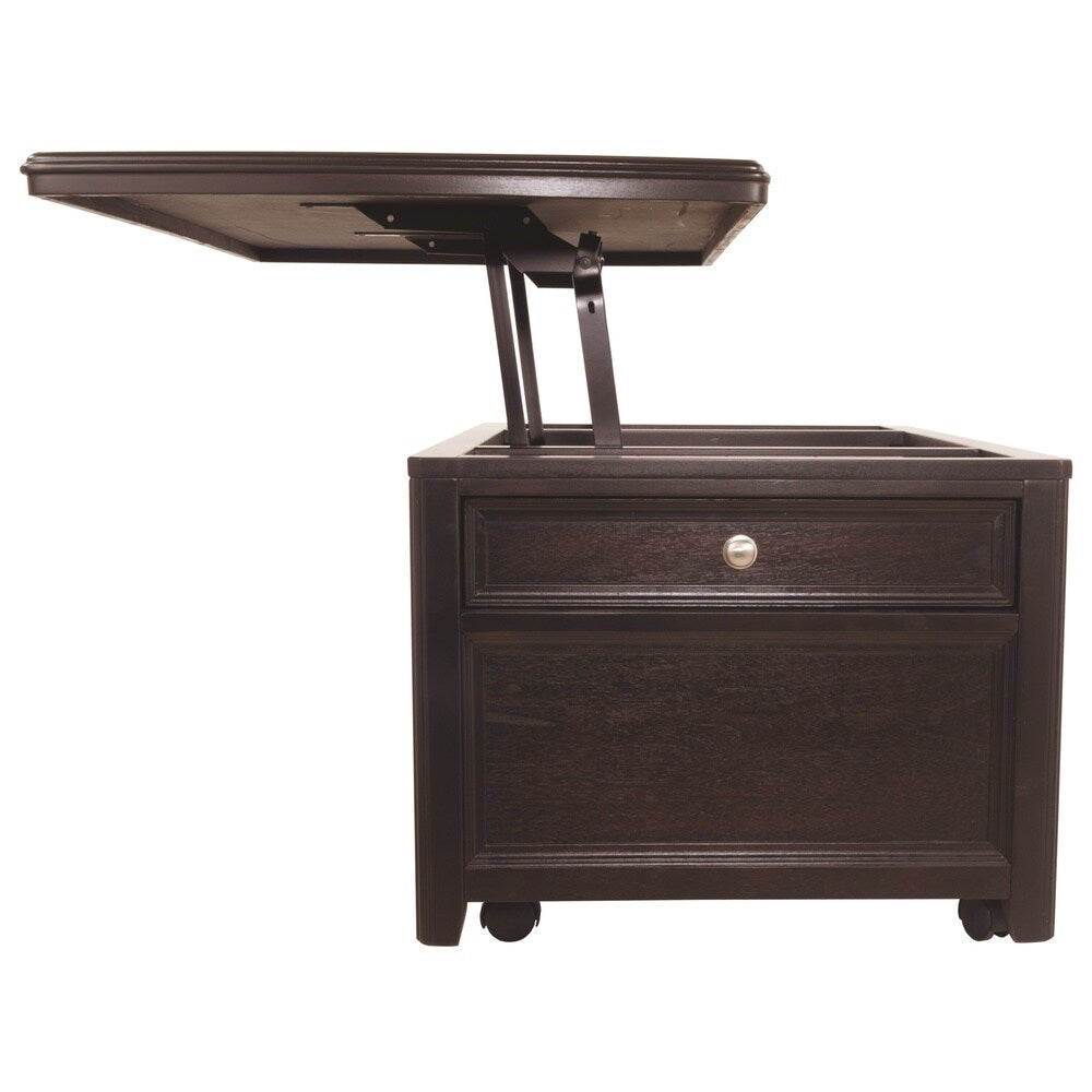 Carlyle Contemporary Lift Top Cocktail Table Almost Black