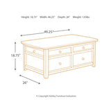 Carlyle Contemporary Lift Top Cocktail Table Almost Black