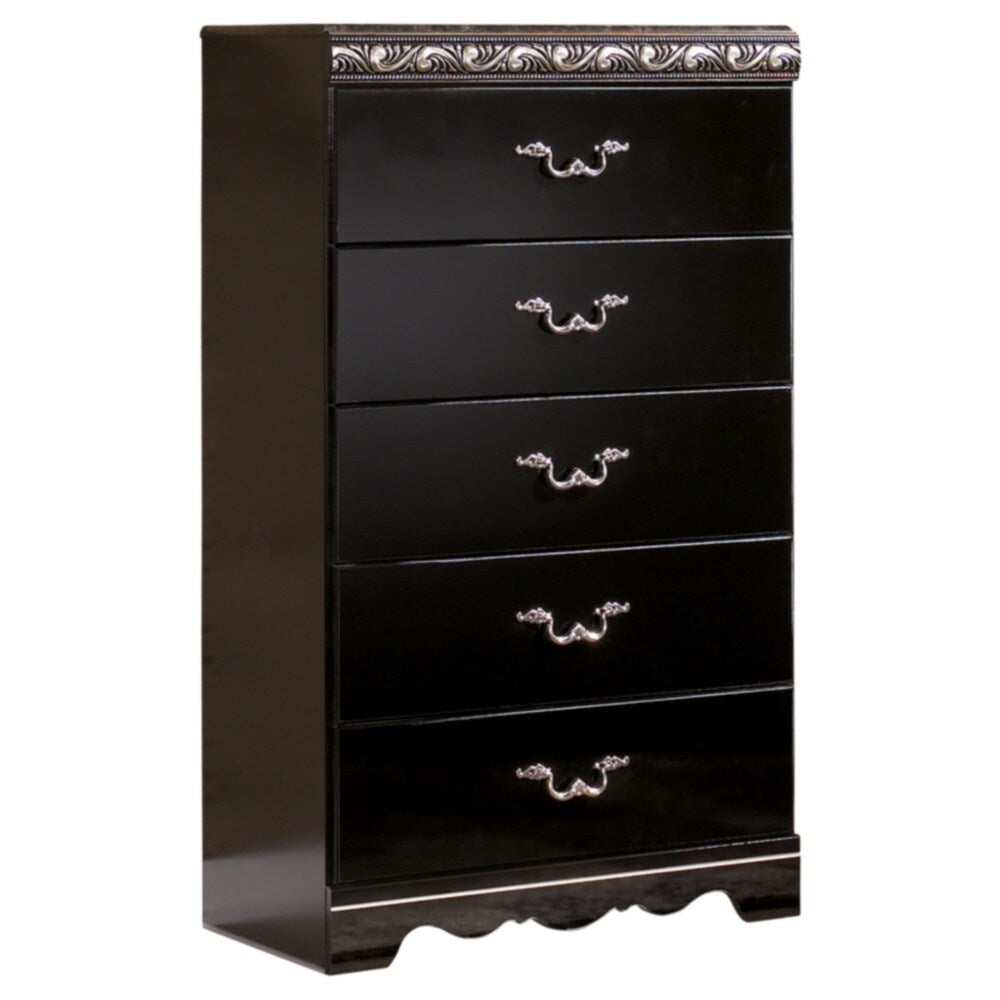 Signature Designs by Ashley 'Constellations' 5-drawer Glossy Black Chest