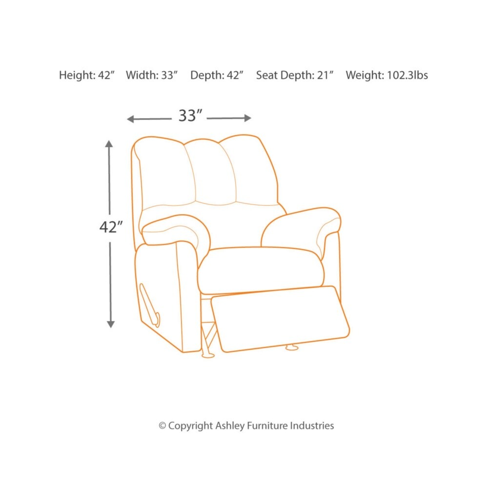 Darcy Cafe Brown Rocker Recliner