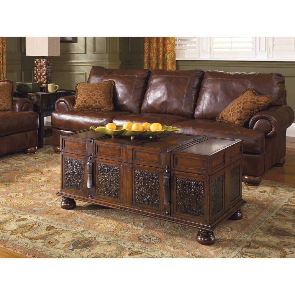 Signature Designs by Ashley McKenna Dark Brown Storage Cocktail Table