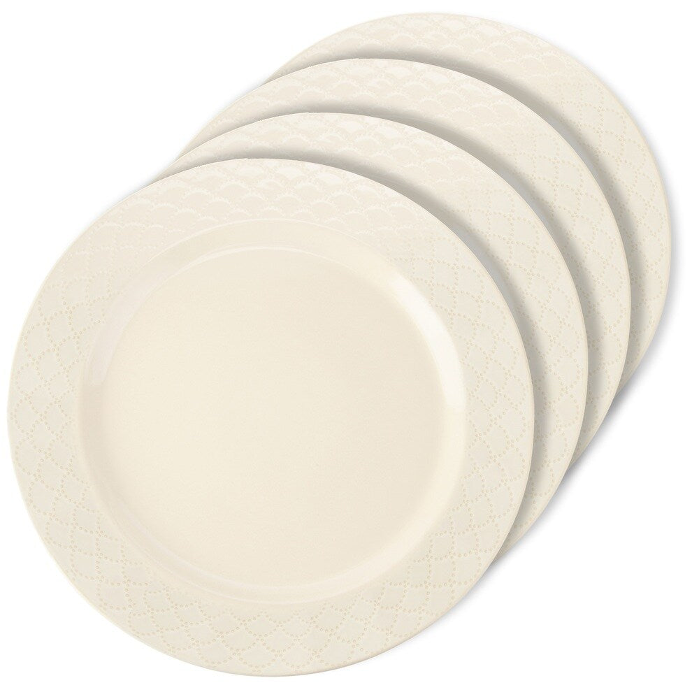 Signature Housewares Sahara Scallop 11-inch Dinner Plate - Set of 4