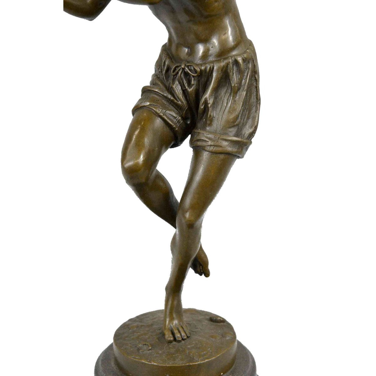 Signed Francois Duret Dancing Youth Bronze Sculpture Statue Figure Figurine Art