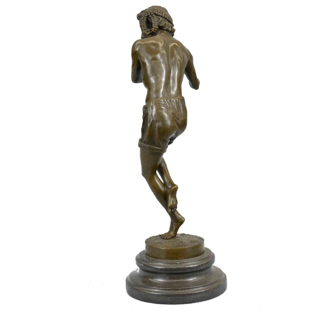 Signed Francois Duret Dancing Youth Bronze Sculpture Statue Figure Figurine Art