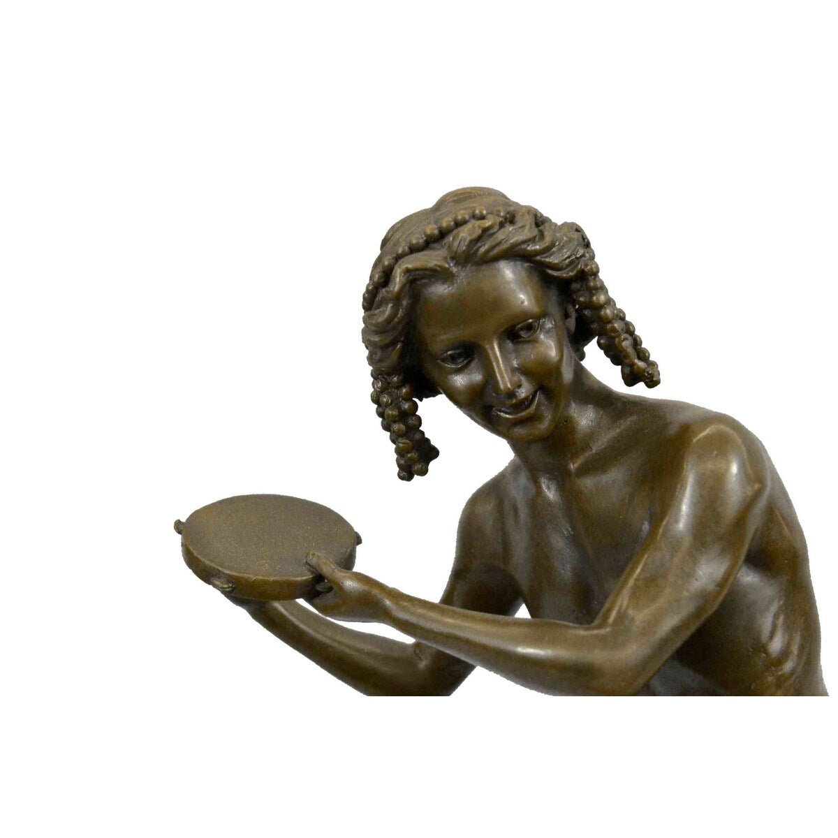 Signed Francois Duret Dancing Youth Bronze Sculpture Statue Figure Figurine Art