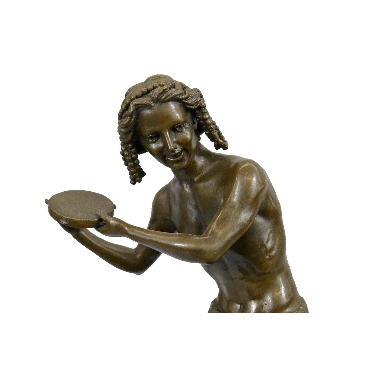 Signed Francois Duret Dancing Youth Bronze Sculpture Statue Figure Figurine Art