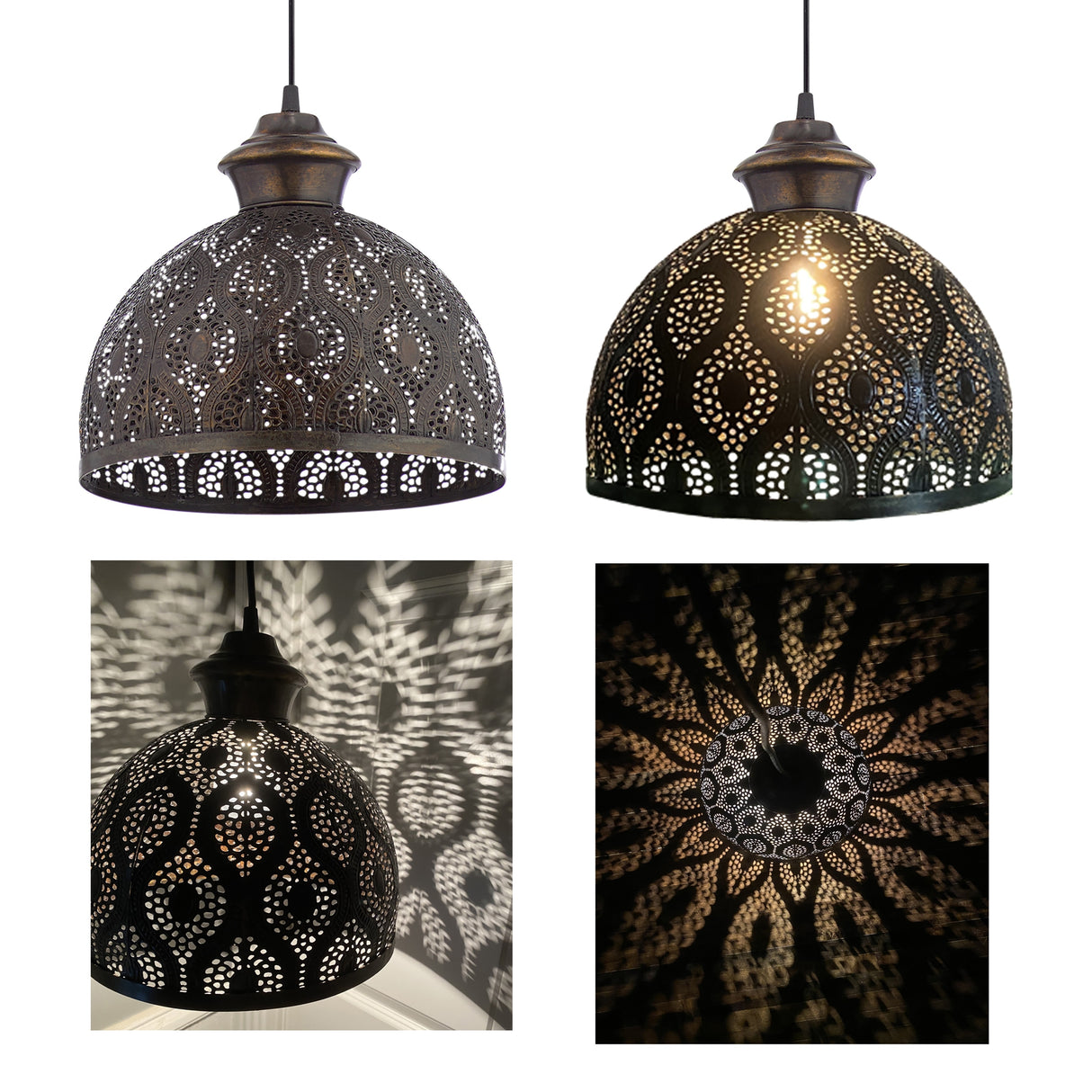 Sigrid River of Goods Antique Bronze Metal Bowl-Shade Pendant Lamp - 11" x 11" x 11.25/70.25"