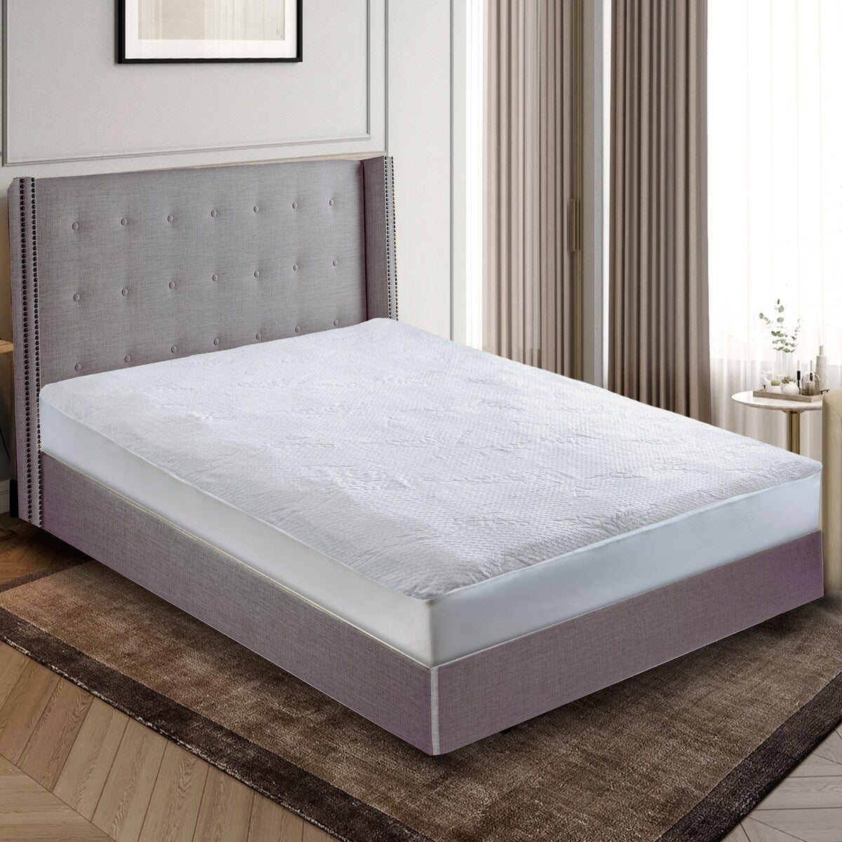 Silent Soft Premium Viscose Waterproof Hypoallergenic Mattress Protector - White