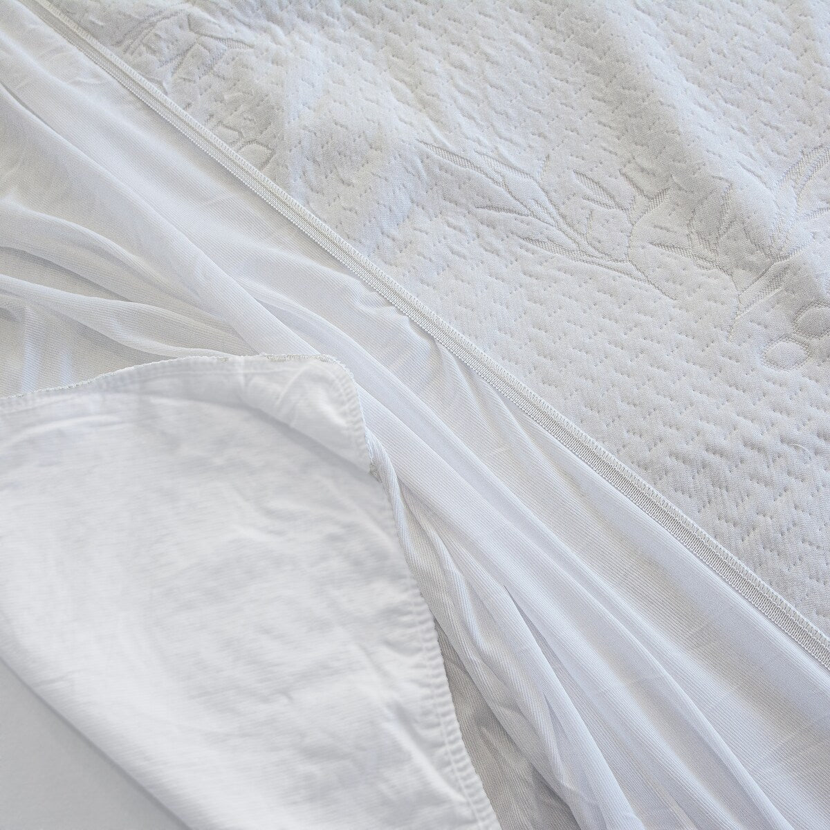 Silent Soft Premium Viscose Waterproof Hypoallergenic Mattress Protector - White
