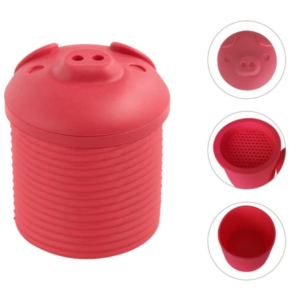 Silicone Bacon Grease Container with Strainer & Lid
