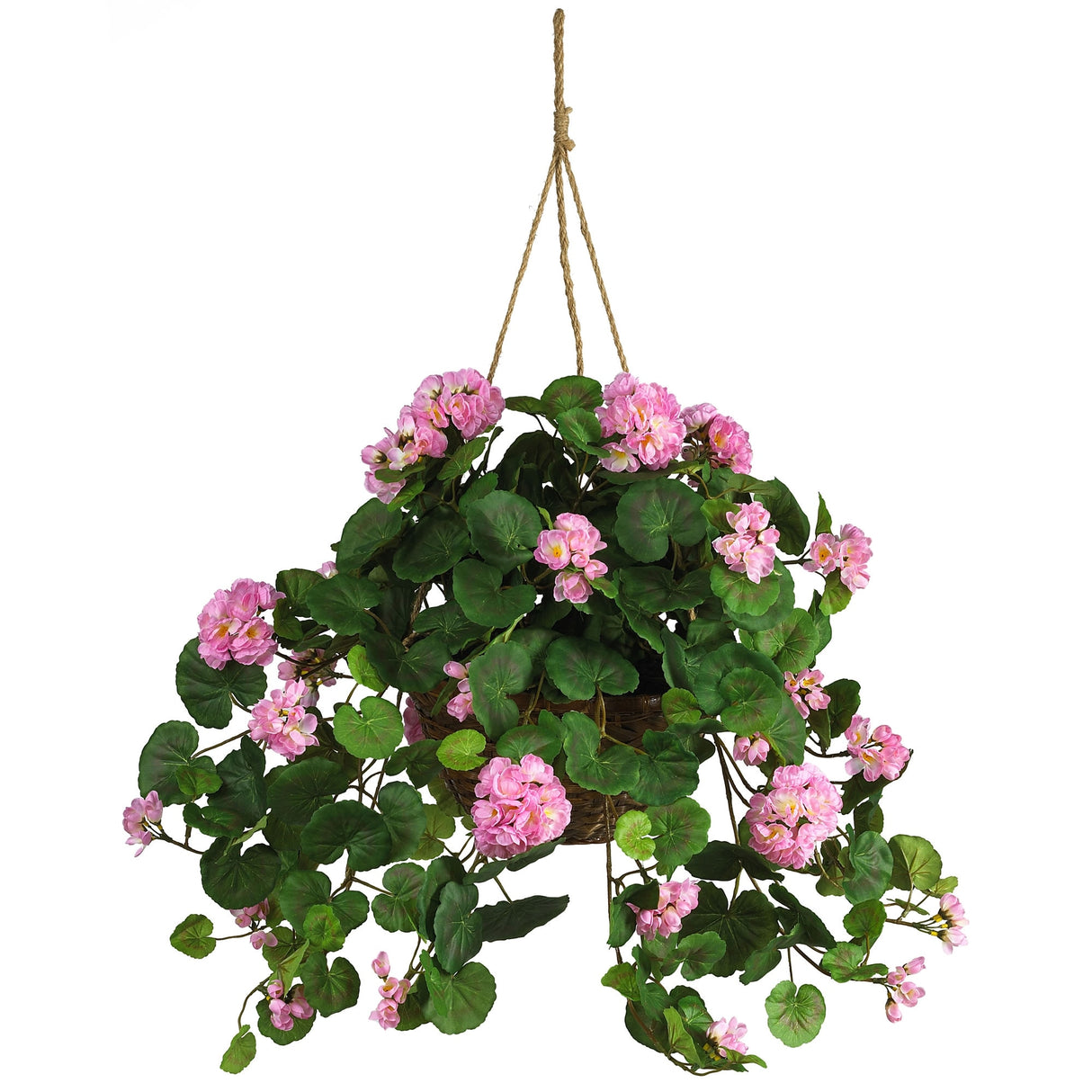 Silk Geranium Hanging Basket