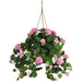 Silk Geranium Hanging Basket