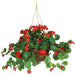 Silk Geranium Hanging Basket