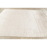 Silk Modern Geometric Oriental Area Rug Handmade All-Over Carpet - 7'8" x 9'9"