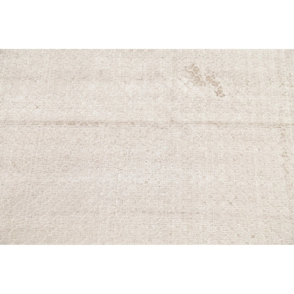 Silk Modern Geometric Oriental Area Rug Handmade All-Over Carpet - 7'8" x 9'9"