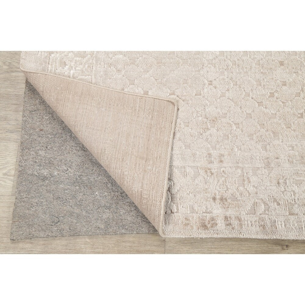 Silk Modern Geometric Oriental Area Rug Handmade All-Over Carpet - 7'8" x 9'9"