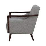 Sillen Grey and Brown Upholstered Accent Chair