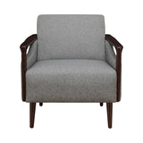 Sillen Grey and Brown Upholstered Accent Chair